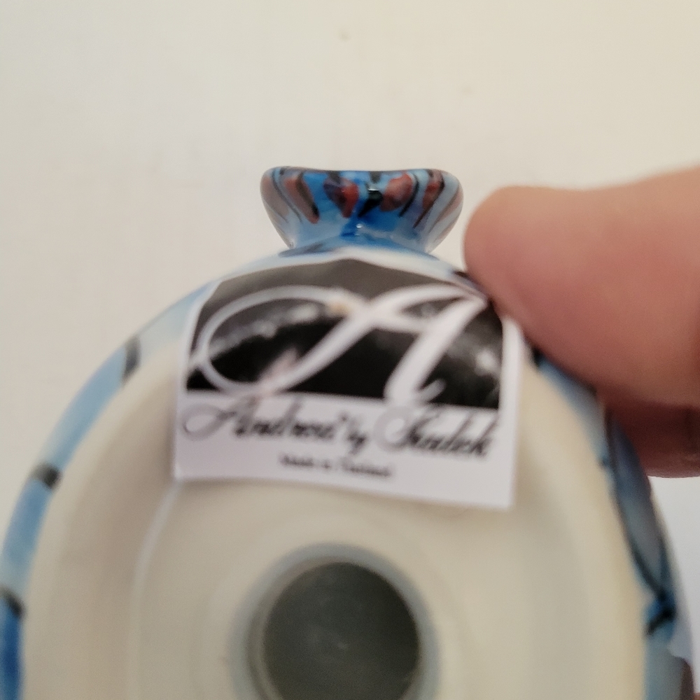 Vintage Andrea by Sadek Blue Koi Fish Salt & Pepper Shakers Hand Painted